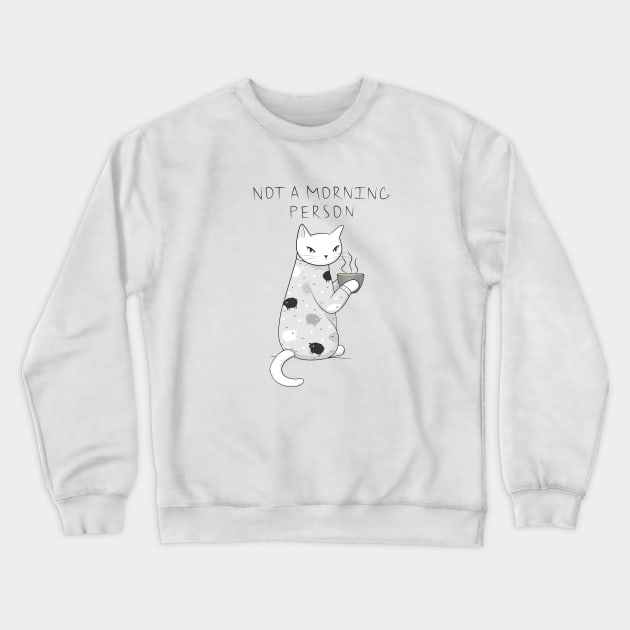 Morning Pajamas Cat Crewneck Sweatshirt by runcatrun